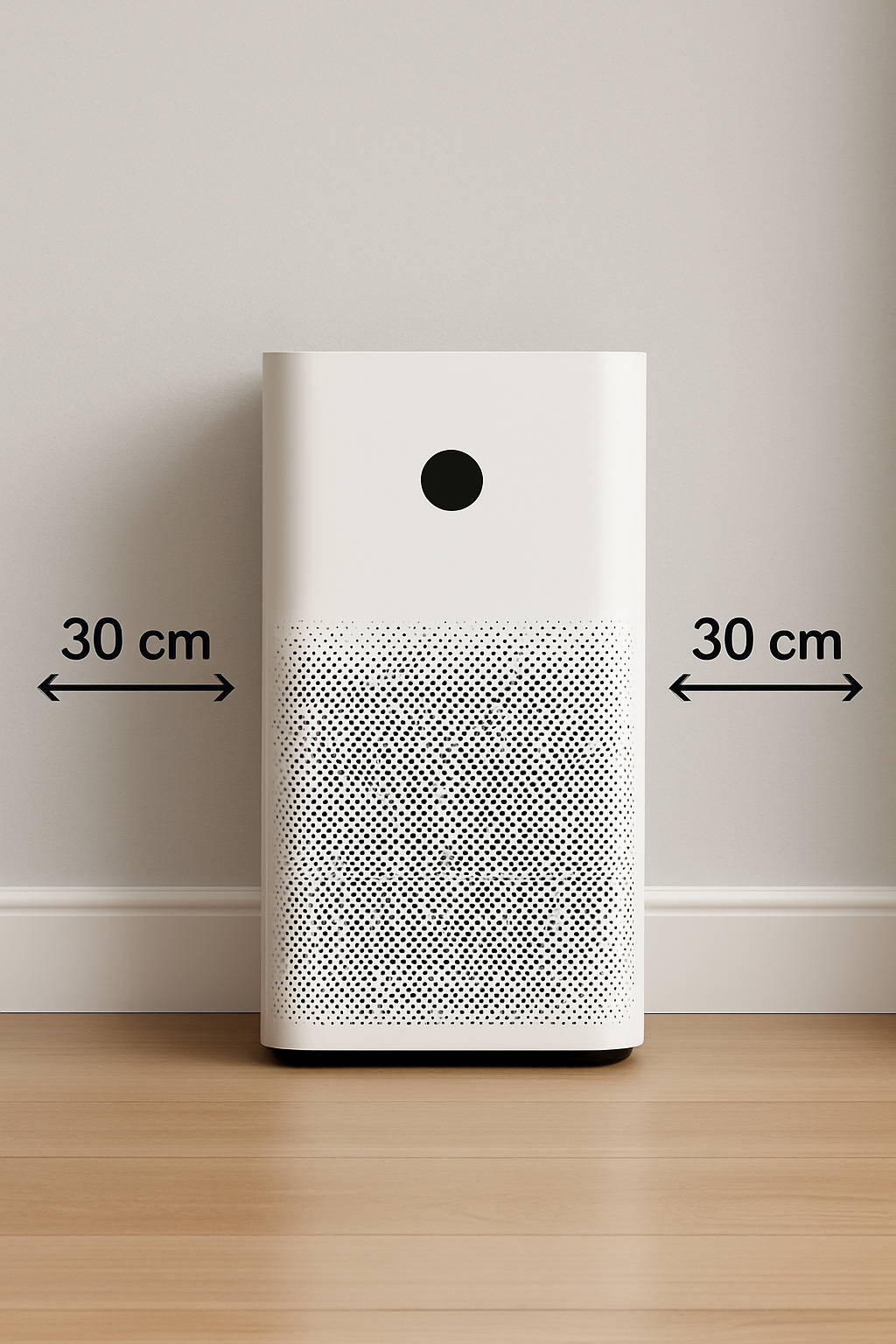 Keep 30cm away from walls